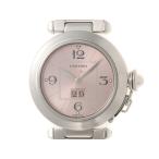 CARTIER カルティエ パシャC ビッグデイト W31058M7 腕時計 SS ステンレススチール  自動巻き ピンク文字盤 レディース【中古】460