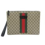 GUCCI Gucci GGs шкив m ручная сумочка 433665 клатч PVC/ кожа бежевый мужской [ б/у ]430