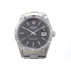 ROLEX ロレックス パーペチュアル デイト 15210 腕時計 ステンレススチール ブラック メンズ【中古】436