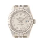 ROLEX ロレックス デイトジャスト26 179384G 腕時計 SS/K18WG 10Pダイヤモンドシルバーサンビーム文字盤 レディース【中古】472