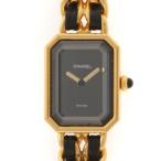 CHANEL シャネル プルミエールL H0001 腕時計 GP GP/本革 ブラック クオーツ レディース【中古】433 2148103983641