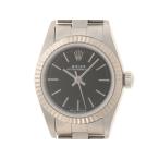ROLEX ロレックス A番 オイスター パーペチュアル 時計 76094 腕時計 K18ホワイトゴールド/ステンレス ブラック レディース【中古】432
