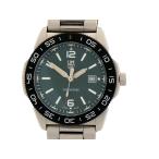 LUMINOX ルミノックス パシフィックダイバー3120 3137 腕時計 ステンレス/カーボン クオーツ グリーン文字盤 メンズ【中古】【473】