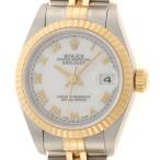 ROLEX ロレックス デイトジャスト 69173 腕時計 イエローゴールド/ステンレス ホワイトローマ文字盤 レディース【中古】473