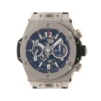 HUBLOT ウブロ ビッグバン ウニコ チタニウム 411.NX.5179.RX 腕時計 チタン/ラバー ブルースケルトン文字盤 メンズ【中古】472