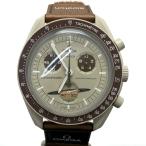 Swatch スウォッチ 腕時計 Moonswatch MISSION TO SATURN S033T100 セラミック/ナイロン ベージュ文字盤 クオーツ 【中古】【472】