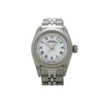 ROLEX ロレックス オイスター パーペチュアル 67194 ホワイト ステンレススチール/ホワイトゴールド レディース 自動巻き【200】【中古】