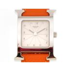 HERMES エルメス Hウォッチ HH1.210 時計 クォーツ ステンレス/革 アイボリー 2148104052254【中古】207