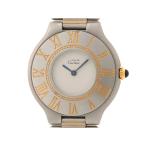 CARTIER カルティエ  マスト21ヴァンテアン W10051F4 腕時計   GP/SSステンレススチール クオーツ アイボリー文字盤 レディース【中古】460