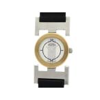 HERMES エルメス パプリカ PA1.220.230 腕時計 ステンレス/GP/カーフレザー　クオーツ ホワイト/グレー文字盤 レディース【中古】473