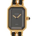 CHANEL　シャネル　プルミエールL　H0001　GP/レザー　ブラック　クオーツ　レディース　2148104134943【中古】【430】