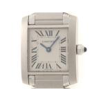 CARTIER カルティエ タンクフランセーズSM W51008Q3 腕時計 ステンレス クオーツ ホワイト文字盤 レディース【中古】473