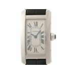 CARTIER カルティエ タンクアメリカンSM WSTA0016 腕時計 スティール/鰐革 シルバー文字盤 レディース【中古】472