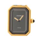 CHANEL  シャネル  プルミエールS  H0001  ゴールドメッキ/本革  ブラック文字盤  クオーツ  レディース時計  207【中古】2148104150394