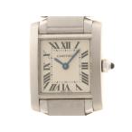 CARTIER カルティエ タンクフランセーズSM W51008Q3 腕時計 ステンレス ホワイト レディース【中古】437