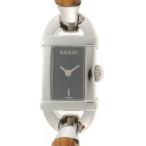 GUCCI グッチ 6800L 腕時計 ステンレススチール/バンブー ブラック クオーツ レディース 2148104159267【中古】207