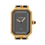 CHANEL シャネル プルミエールS H0001 腕時計 GP ブラック文字盤 レディース【中古】473