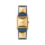 HERMES エルメス メドール ME1.201 腕時計 ホワイト文字盤 GP/レザー（ブルー） ホワイト レディース クオーツ 2148104159533 【中古】 200