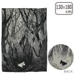 [ параллель импортные товары ]KLIPPANkli хлеб шерсть покрывало 130x180 Moomin on the run Black одиночный Moomin 