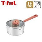 ティファール オプティスペース IH ステンレス ソースパン 16cm G72822 IH対応 ガス ガス火 直火 兼用 T-fal