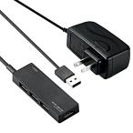 エレコム USB2.0 ハブ 4ポート ACアダプタ付 セルフ/バス両対応 Nintendo Switch動作確認済 ブラック U2H-AN