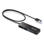バッファロー USB ハブ USB3.0 スリム設計 4ポート 60cm バスパワー 軽量 Windows Mac PS4 PS5 Chro
