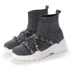 福袋 スニーカー 厚底 ブリジット バーキン Bridget Birkin クラシッククロスビジューベルト ブーツ グレー シルバー雑材