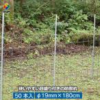 ショッピングフェンス daim 防獣フェンス用目盛り付き杭直径19mm 180cm 50本入 防獣 電気柵 電柵杭 電柵 獣避け 支柱 ポール 防獣フェンス ドッグラン ネット設置 動物避け