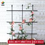 daim 自在型トレリス 幅60cm 高さ90cm トレリス フェンス 薔薇 バラ ブラック つる性植物 園芸 自由 自在 変形 ガーデニング 家庭菜園