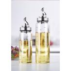 オイルボトル2個セット調味料ボトルクリアガラス製目盛り付き液だれ防止醤油差...