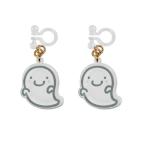 Yahoo! Yahoo!ショッピング(ヤフー ショッピング)ハロウィン 樹脂イヤリング ノンホールピアス おばけ 1ペア 2個組 大王製作所