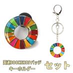 SDGs 17の目標 バッジ キーホルダー 国連正規品 丸型 各10個ずつ セット ピンバッジ バッチ バッグ リュック ビジネスカバン