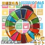 SDGs バッジ 国連 本部限定 本物 正規品 17の目標 ピンバッジ バッチ バッヂ 丸 丸型 10個