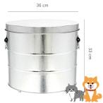  домашнее животное собака кошка o ведро контейнер для еды 20kg для с роликами RS20A корм для животных кошка песок и т.п.. сохранение . бесплатная доставка мерная емкость есть 20kg серебряный [OBAKETSU]