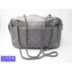 ショッピングforever21 FOREVER21 チェーンショルダーバッグ メタリックグレー 中古B 【送料無料】 A-7227