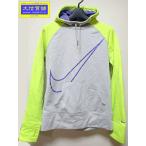 NIKE THERMA FIT Nike мужской тянуть надкрылок -tiM серый x neon зеленый б/у B [ бесплатная доставка ] A-7924