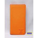 LOUIS VUITTON ルイ ヴィトン アエログラム ポルトフォイユ・ブラザ M81153 長財布 二つ折り オレンジ 中古B+ 【送料無料】 A-8772