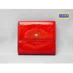 ショッピングヴェルニ LOUIS VUITTON ルイ・ヴィトン モノグラムヴェルニ ポルトフォイユ・エリーズ M93576 Wホック財布 中古C 【送料無料】 A-8910