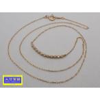 K18 イエローゴールド ダイヤ アズキチェーンネックレス 0.15ct 40cm 1.19g 中古A 【送料無料】 C-9396