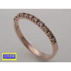 K10 ローズゴールド ハーフエタニティ ダイヤリング 0.20ct 7号 0.94g 中古A 【送料無料】 C-9417
