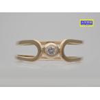 K18 желтое золото кольцо с бриллиантом 0.05ct примерно 8.5 номер 1.53g б/у B+ [ бесплатная доставка ] C-9446