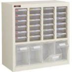 工場用保管設備 小型パーツケース ＴＲＵＳＣＯ　コンビケース　４９２Ｘ２４０ＸＨ５００　引出Ｘ２４ポケットＸ４　  (TPKL-4)