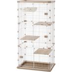 アイリスオーヤマ IRIS ウッディキャットケージ3段 ライトナチュラル PWCR-963V [155-632973]