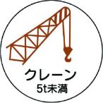 ユニット 作業管理関係ステッカー クレーン5t未満 PPステッカ 35Ф 2枚入 370-88 [171-471935]