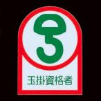 エスコ ESCO  【個人宅不可】 35x25mm ヘルメットステッカー（玉掛資格者/2枚） EA983AN-25A [2-1691557]