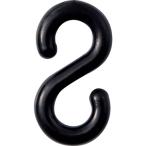 日本緑十字社 S字フック 黒 PF-6BK 線径6mm直径 21×39.5mm 2個組 樹脂製 284127 [279-223818]