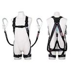 藤井電工 TSUYORON 黒影ハーネス ツインランヤード付き  TH-504-2NV93SV-OT-DG-L-2R23-BX [39-065941]