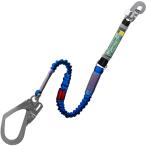 藤井電工 TSUYORON 胴ベルト型墜落制止用器具用ランヤード（伸縮タイプ）ノビロン（BL）シ TBL-NV99-BL-BP [39-078668]