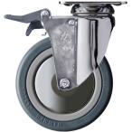 ハンマーキャスター ハンマー 旋回式ゴム車輪（ナイロンホイール・ボールベアリング）125mm トータ 915M-RB125 [643-0036334]