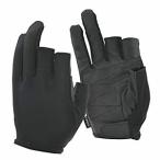 おたふく手袋 フーバー シンセティックレザーグローブ 3フィンガーレスモデル ブラック M FB-62-BK-M [A230101]